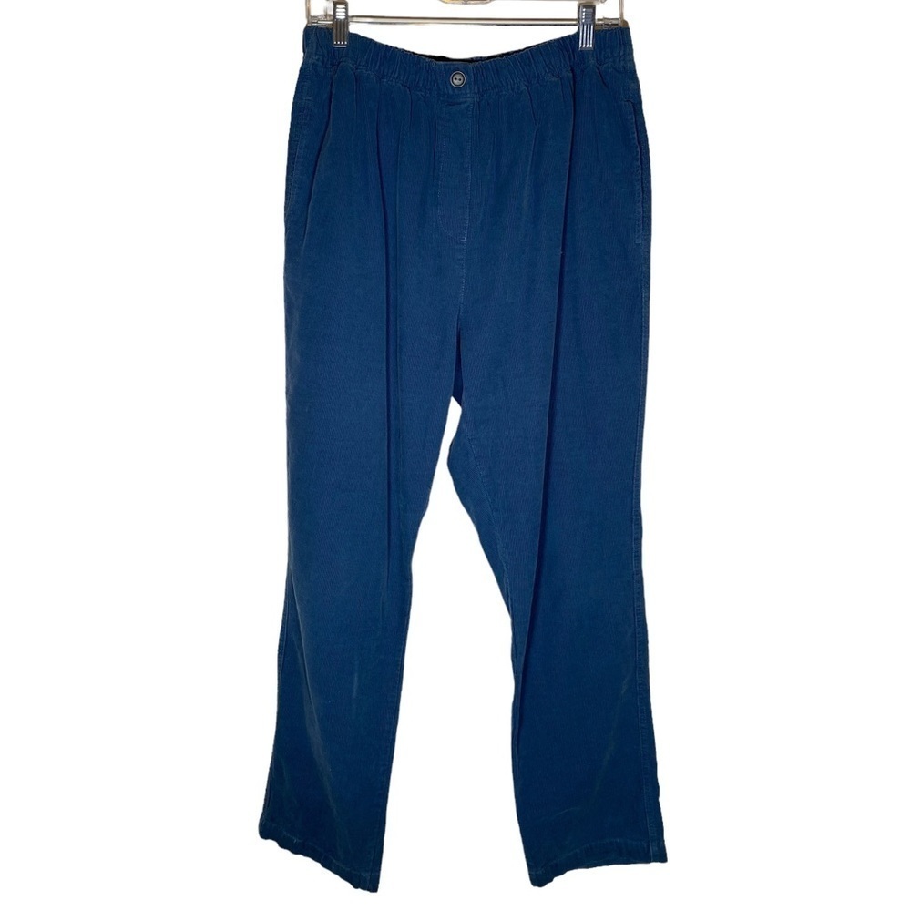 80s Blue Corduroy Elastic Waist Pants